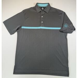 FootJoy FJ Golf Polo Shirt Mens Large Gray Hammock Dunes Club